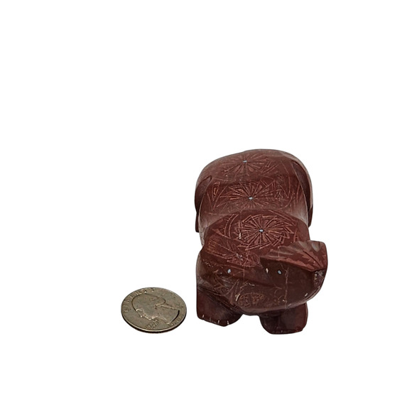 Native American Zuni Bear Fetish Derrick Kaamasee Pipestone Carving Turquoise 4" - Picture 6 of 16